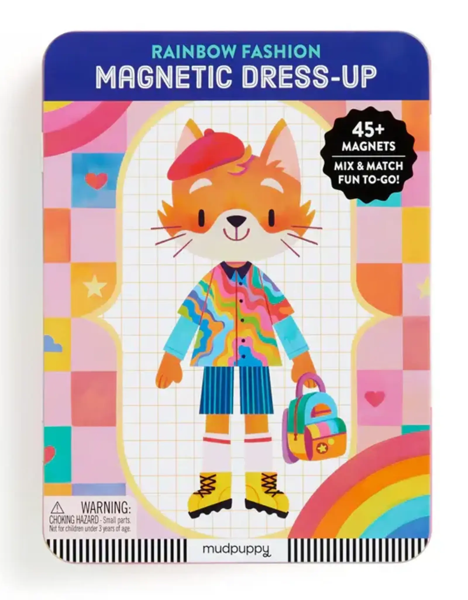 Chronicle Books Magnet Tin Figure  Rainbow Fashion