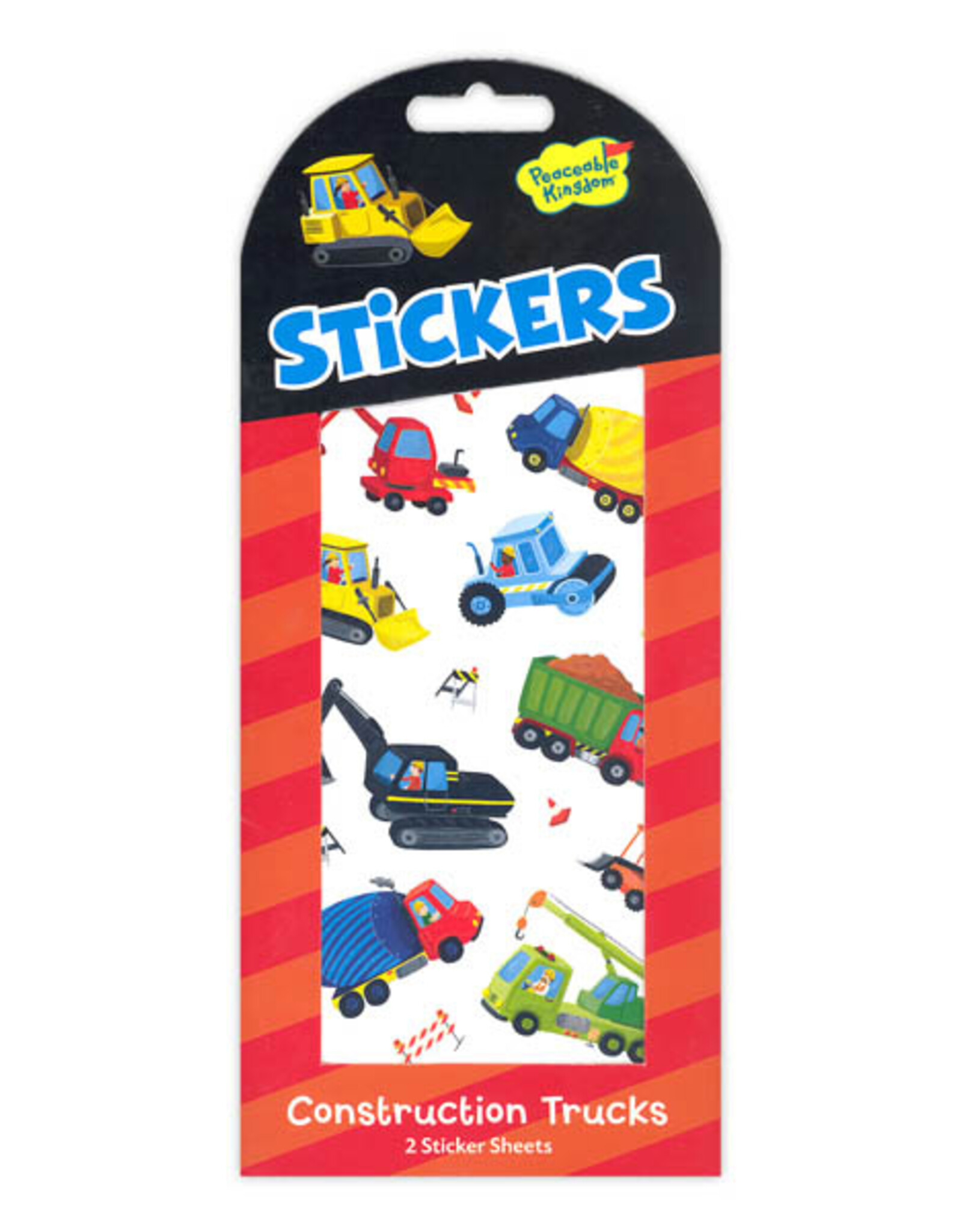 Peaceable Kingdom Stickers: Construction Trucks