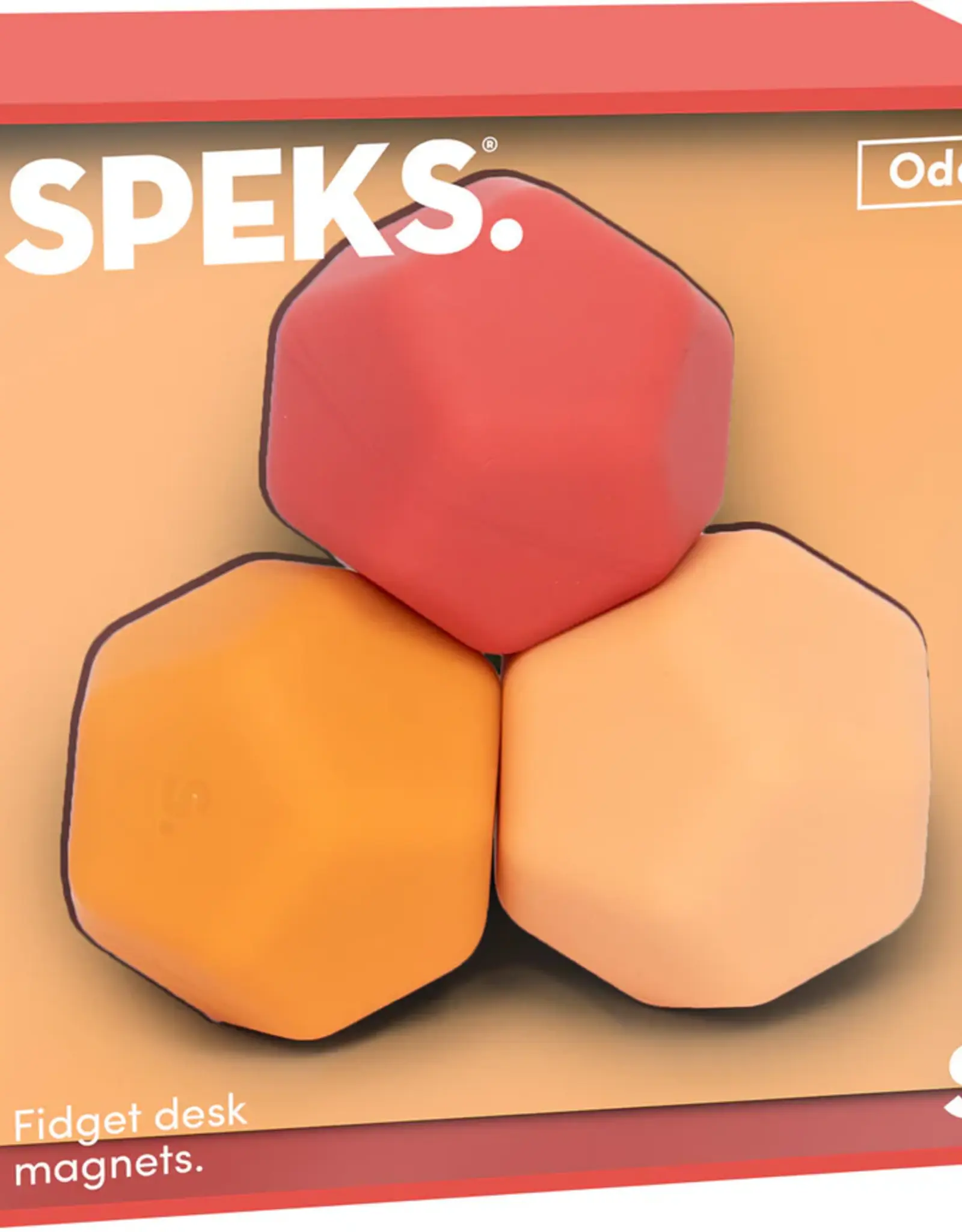 Speks Odds Silicone Fidget Magnets: Orange Planes