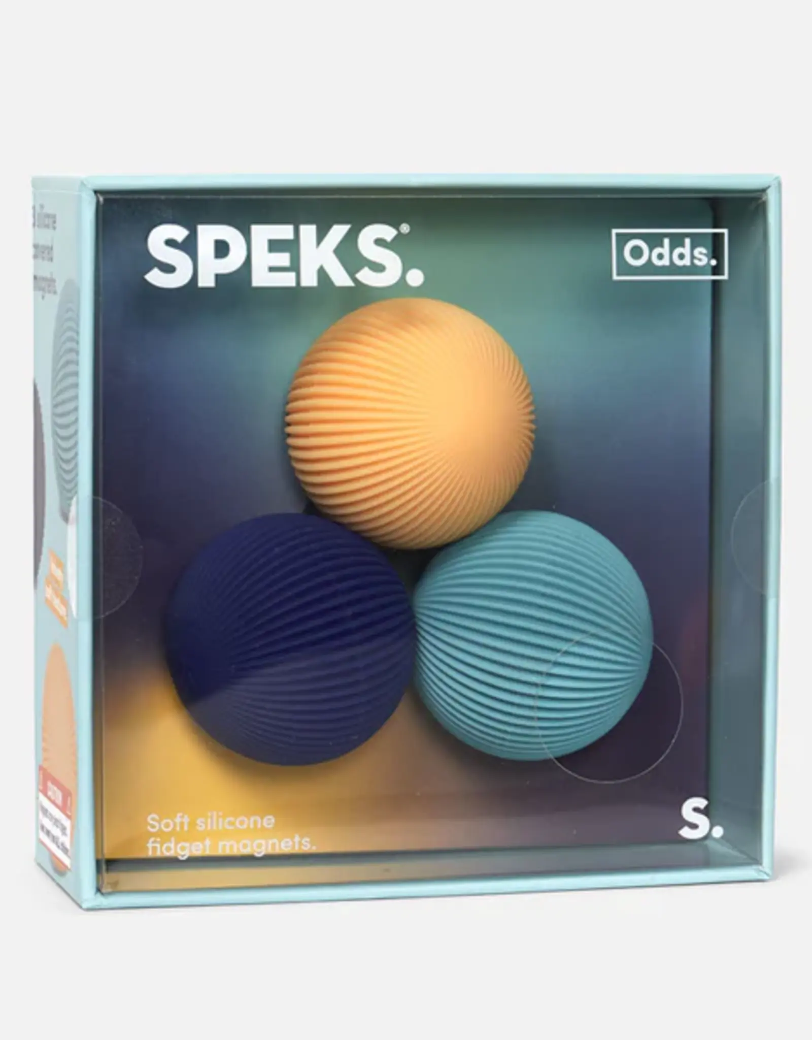 Speks Odds Silicone Fidget Magnets: Vivids Blue Lines
