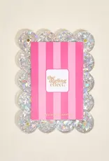 The Darling Effect Mini Acrylic Picture Frame Magnet- Silver Glitter