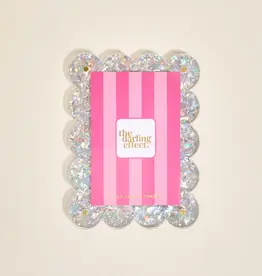 The Darling Effect Mini Acrylic Picture Frame Magnet- Silver Glitter