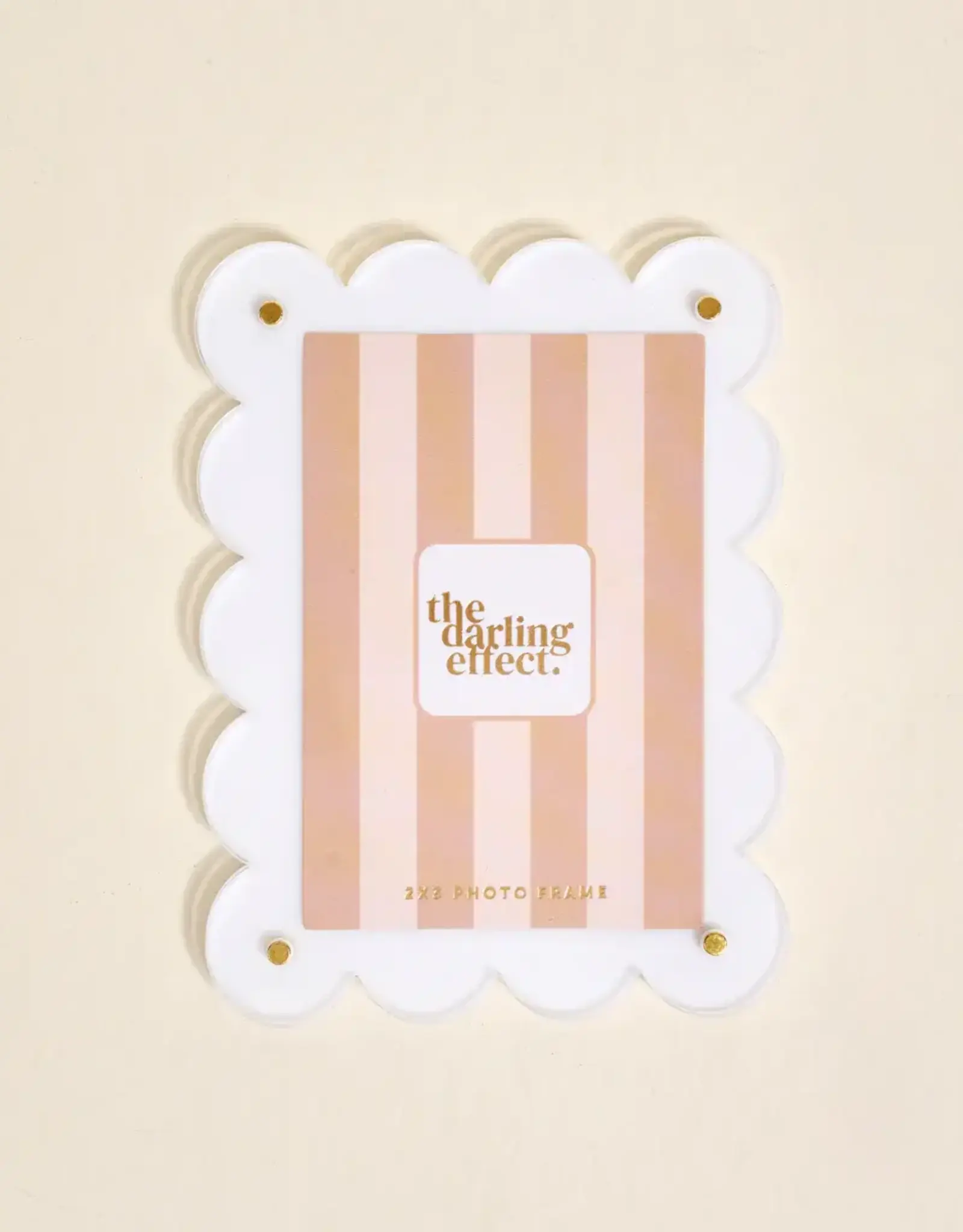 The Darling Effect Mini Acrylic Picture Frame Magnet- White