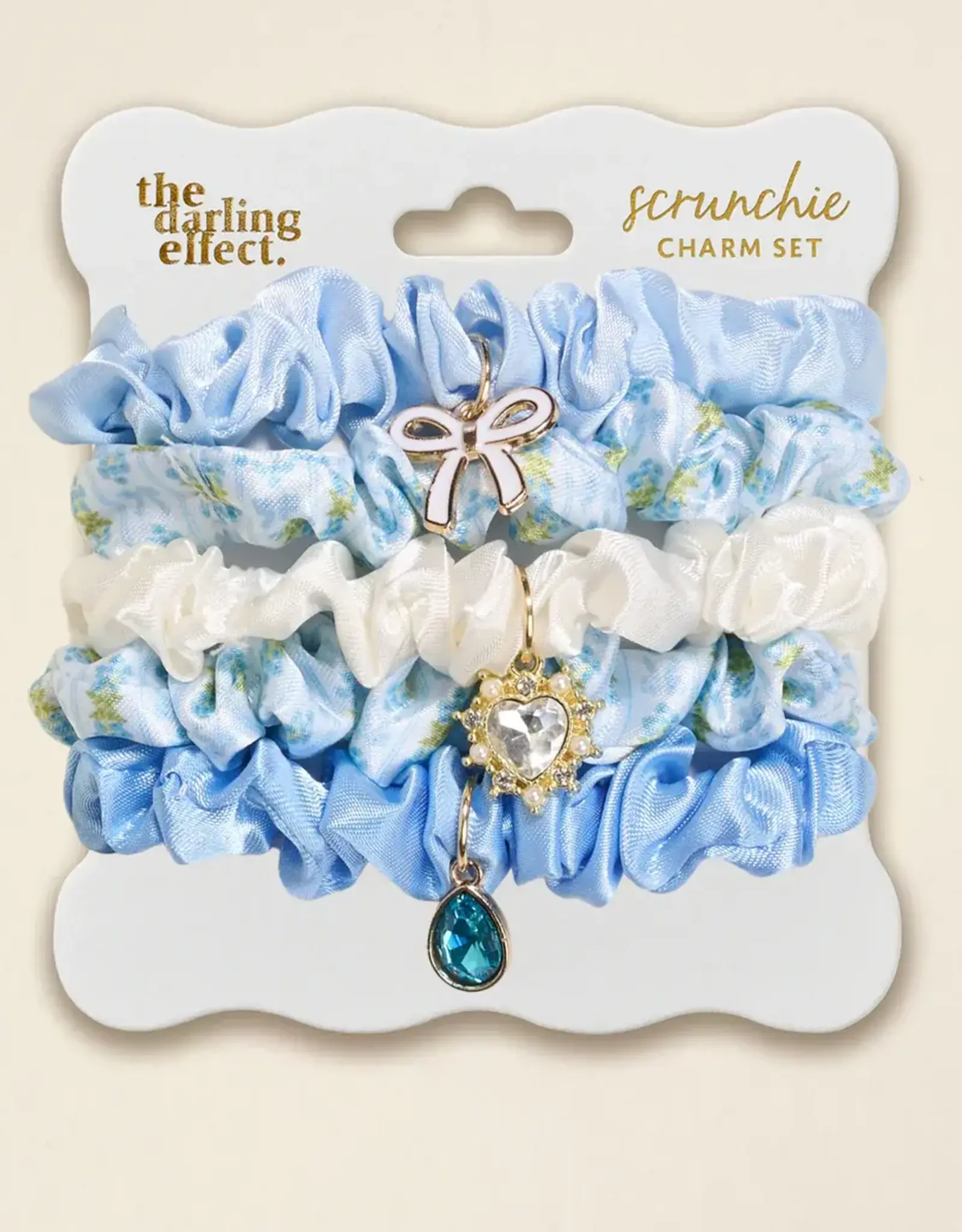 The Darling Effect Scrunchie Charm Set-Oh So Fancy Blue