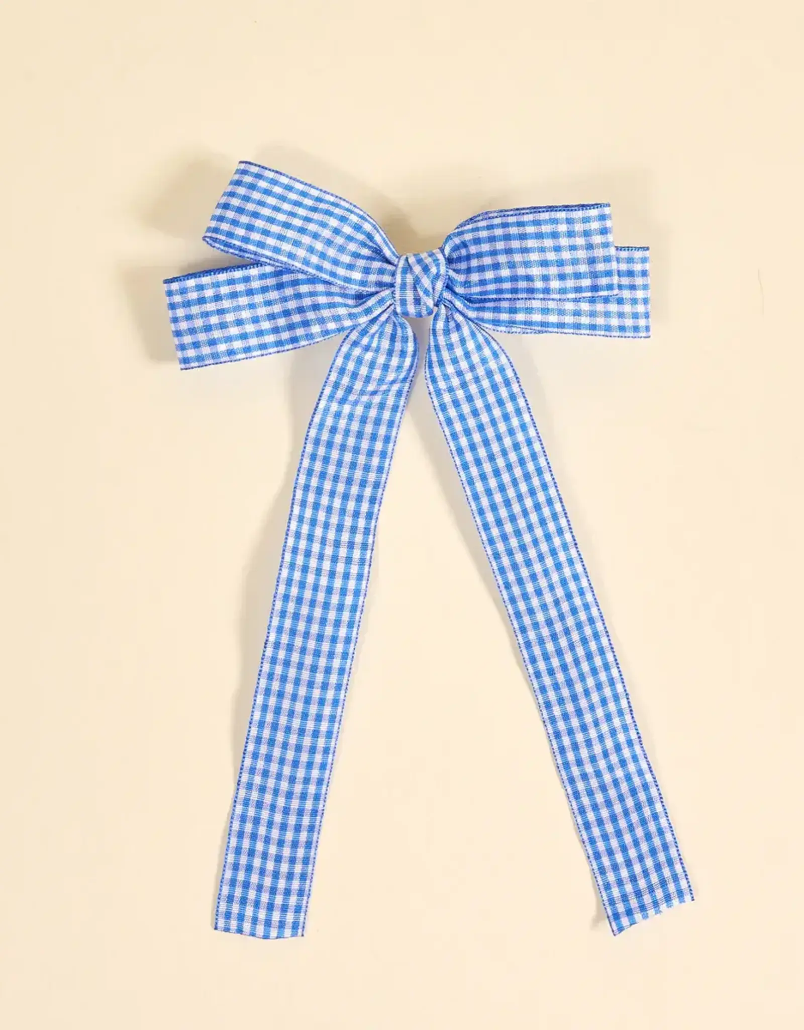 The Darling Effect Double Take Hair Bow-Gingham Blue