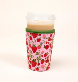 The Darling Effect Sip Savvy Drink Sleeve-Large-Strawberry  Fields