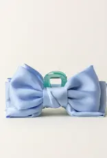 The Darling Effect Satin Bow Claw Clip-Blue