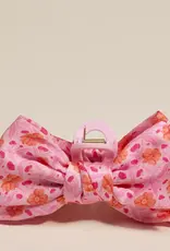 The Darling Effect Satin Bow Claw Clip-Poppin' Petals Hot Pink
