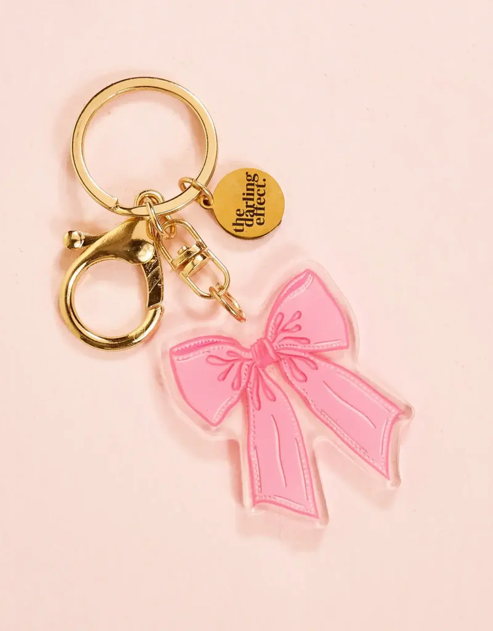 The Darling Effect Acrylic Keychain-Bow Pink