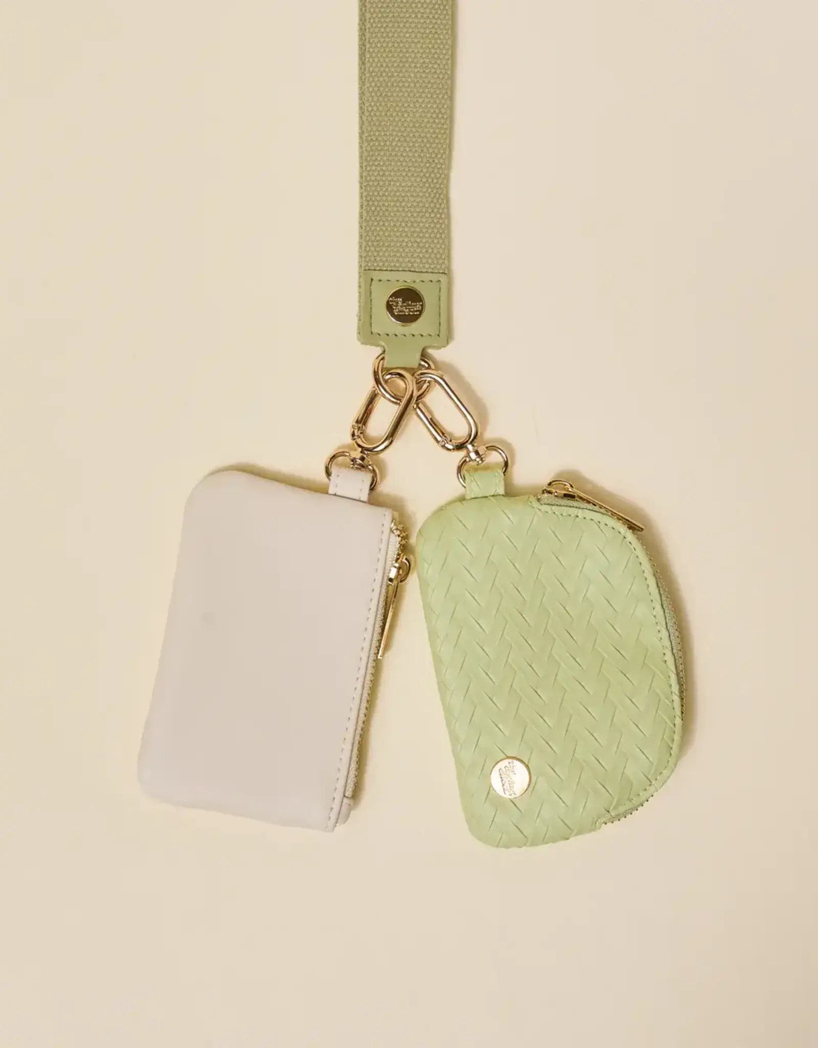 The Darling Effect Dynamic Duo Pouch Wristlet-Sage