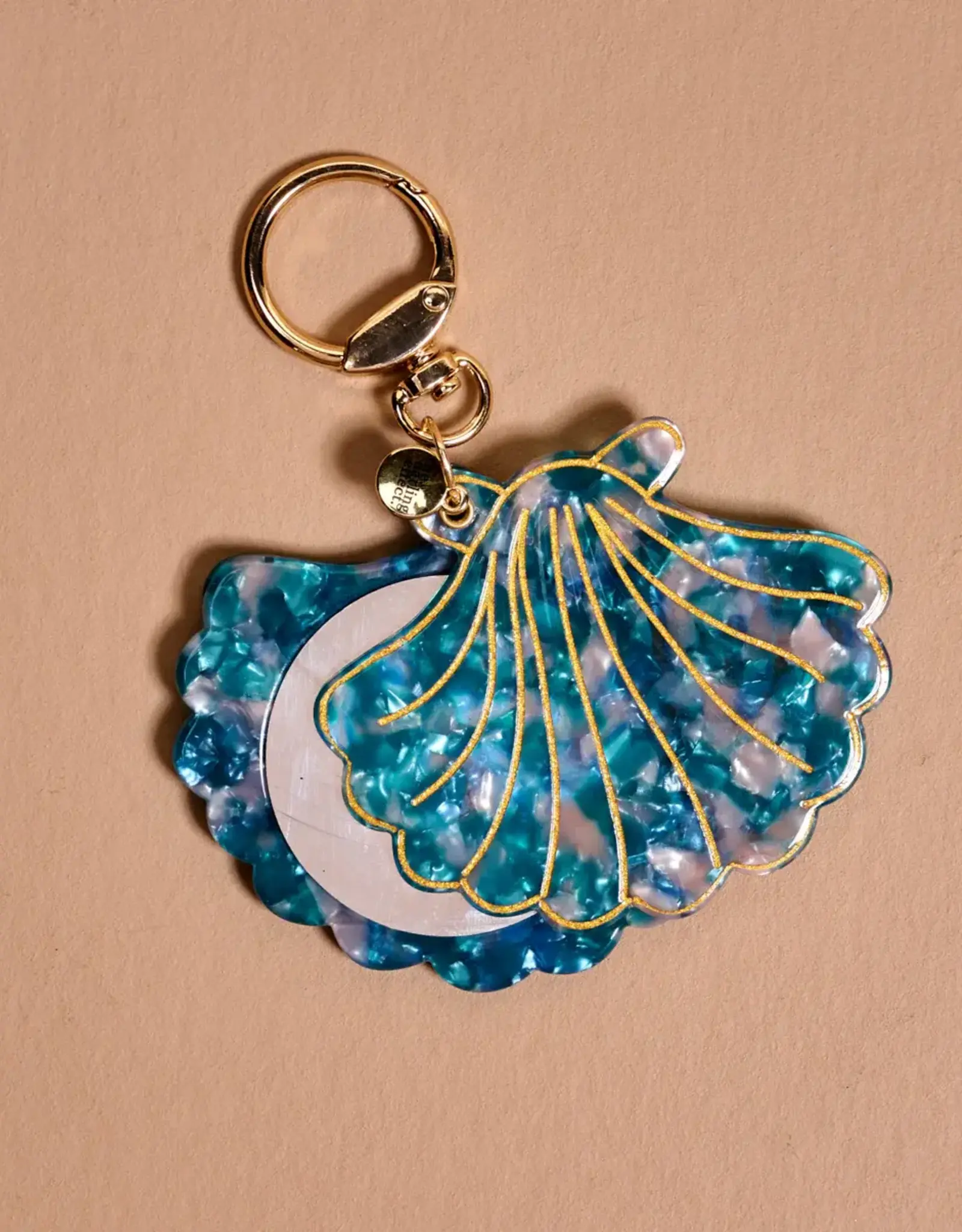 The Darling Effect Mini Mirror Bag Charm-Seashell