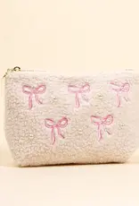 The Darling Effect Teddy Pouch-Bows Pink