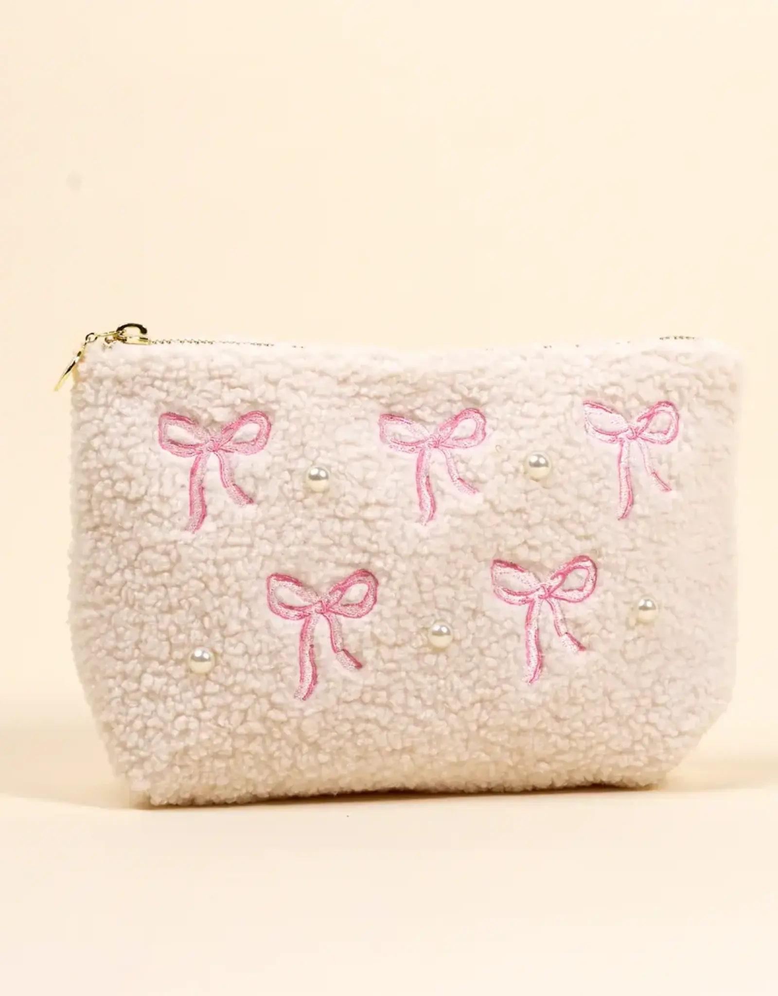 The Darling Effect Teddy Pouch-Bows Pink