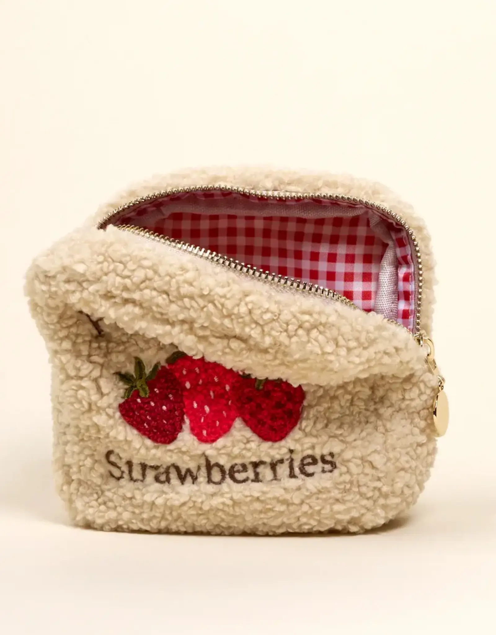 The Darling Effect Teddy Pouch-Square Farm Fresh  Strawberries