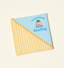The Darling Effect Corner Keeper Fabric Bookmark-I'd Rather  Be Readin