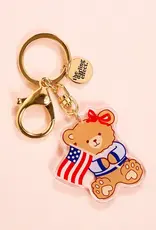The Darling Effect Acrylic Keychain-Star Spangled Bear