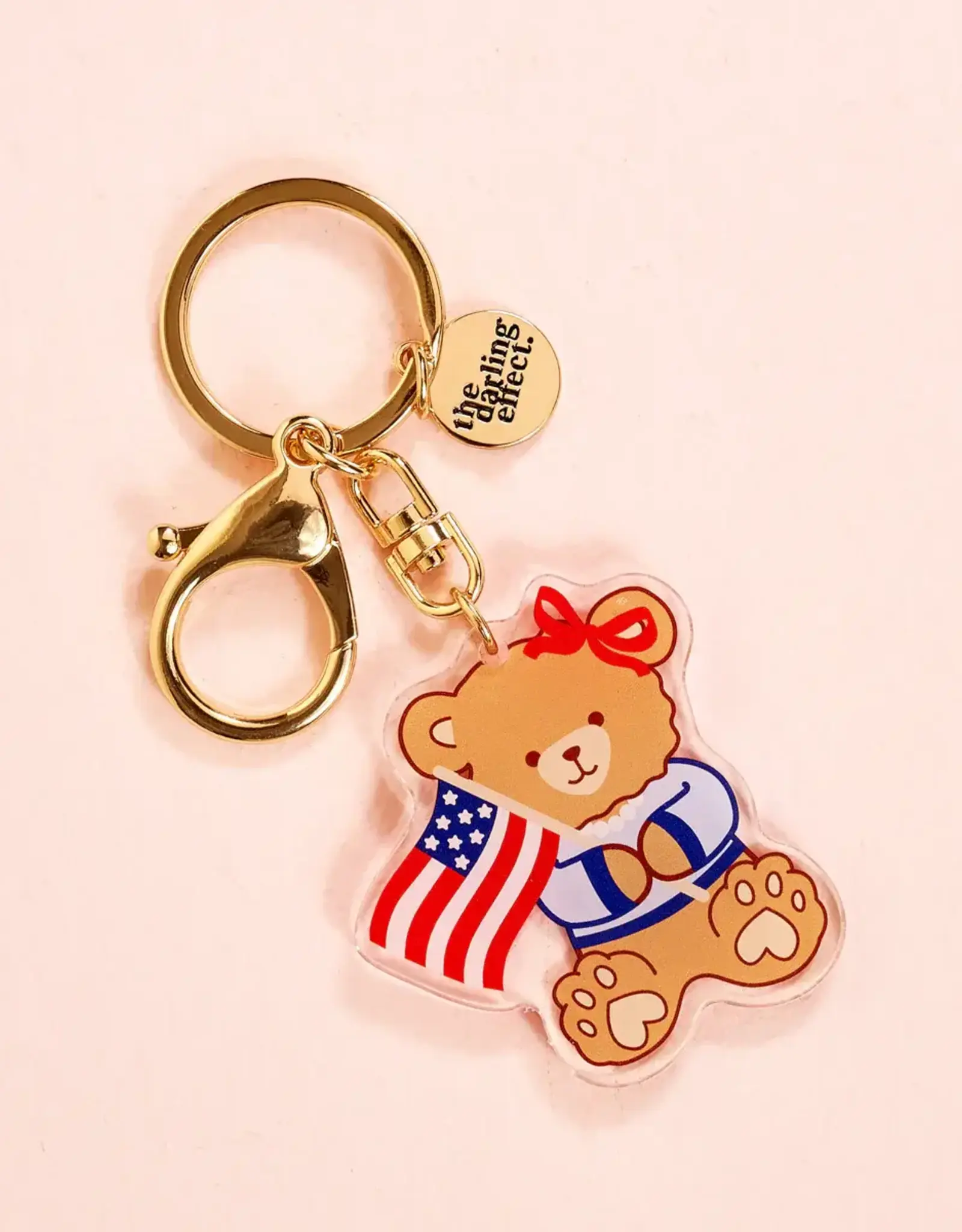 The Darling Effect Acrylic Keychain-Star Spangled Bear