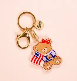 The Darling Effect Acrylic Keychain-Star Spangled Bear
