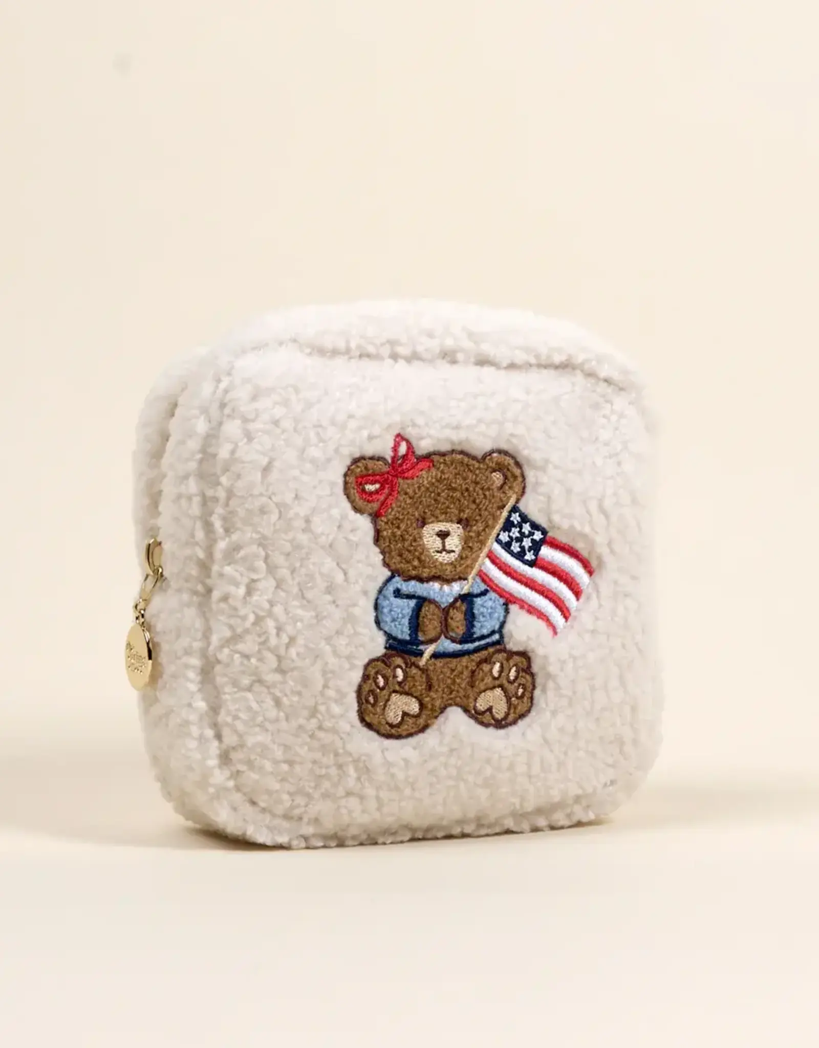 The Darling Effect Teddy Pouch-Square Star Spangled Bear