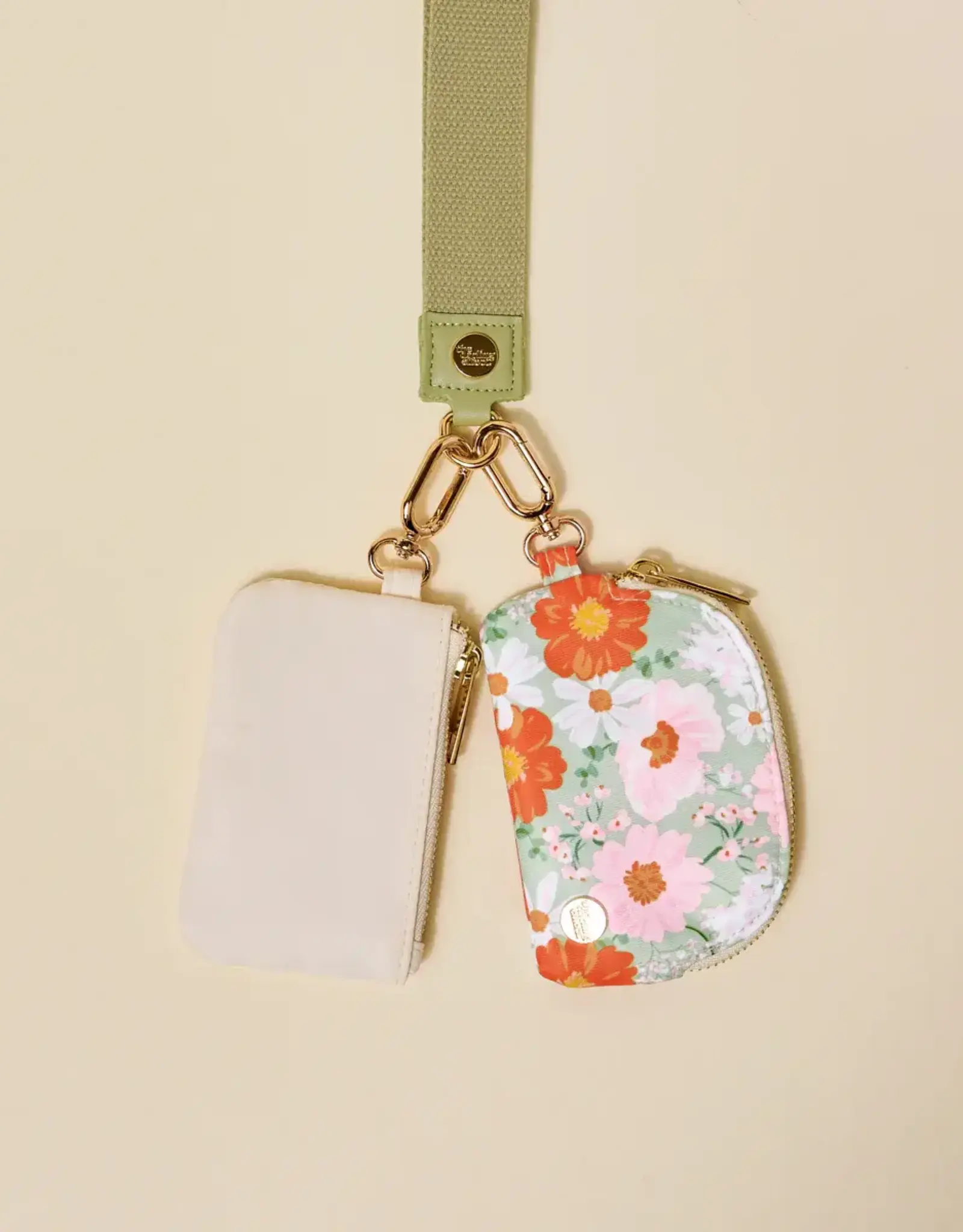 The Darling Effect Dynamic Duo Pouch Wristlet-Bouquet Beauty  Sage