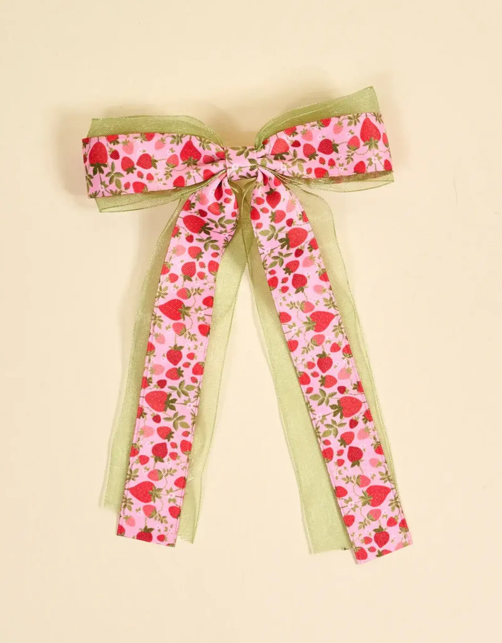 The Darling Effect Lovely Layered Hair Bow-Strawberry Fields