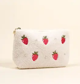 The Darling Effect Teddy Pouch-Strawberries & Pearls