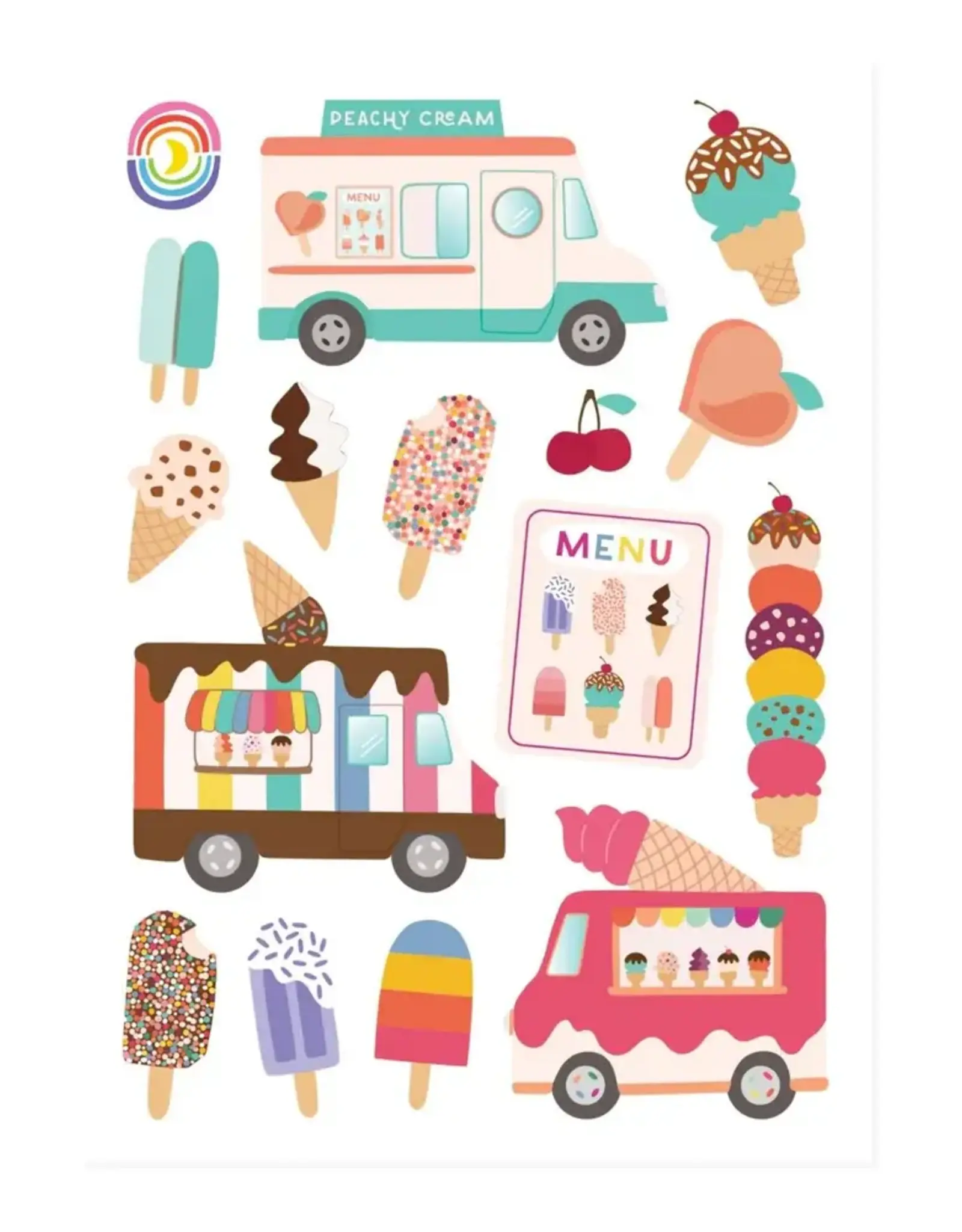 Moonbow Creative Glossy Sticker Sheet: Taste the Rainbow