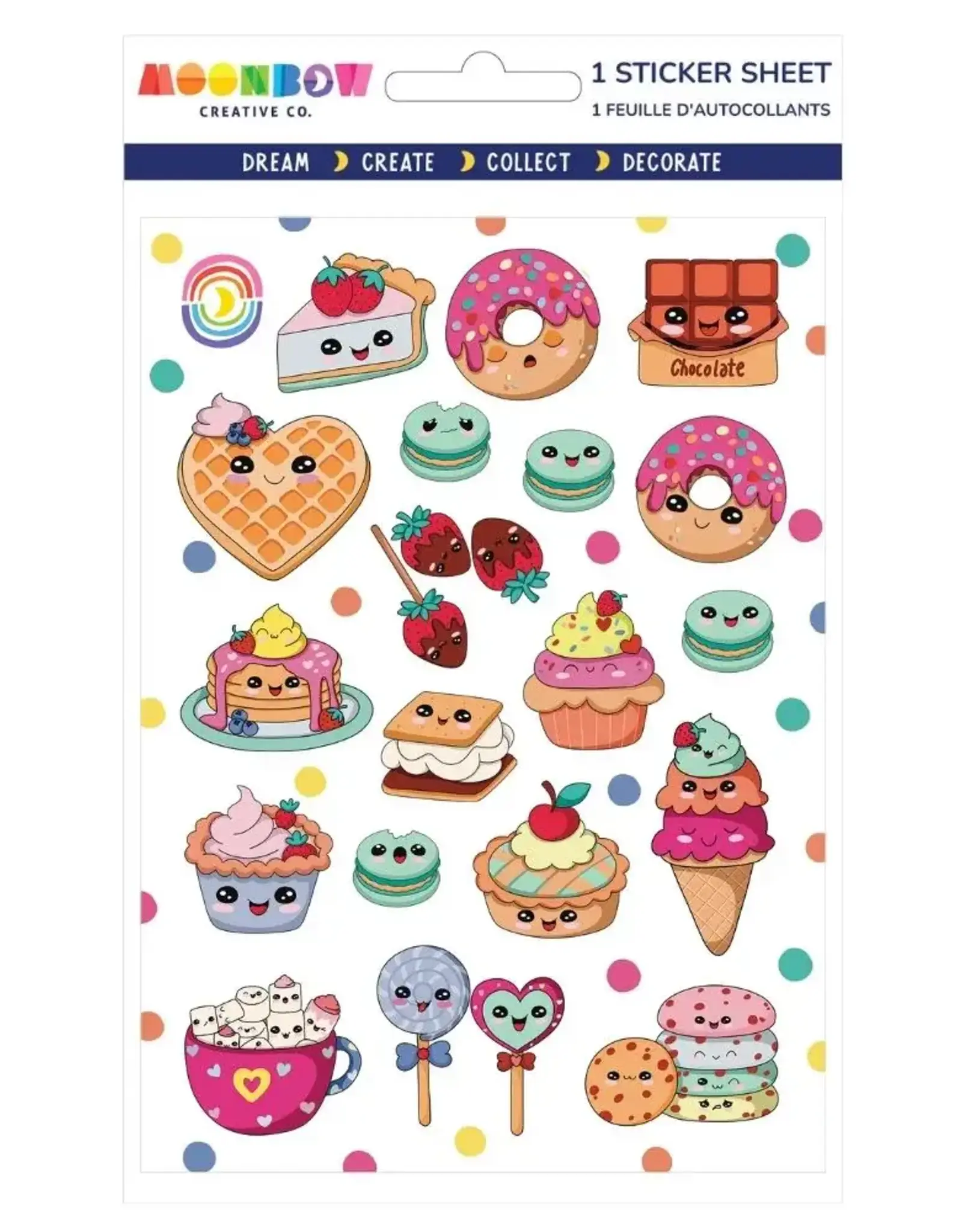 Moonbow Creative Glossy Sticker Sheet: Kawaii Cravings