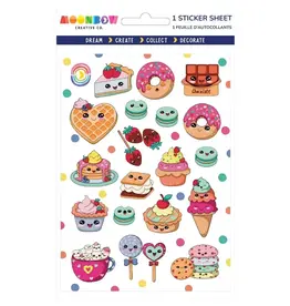 Moonbow Creative Glossy Sticker Sheet: Kawaii Cravings