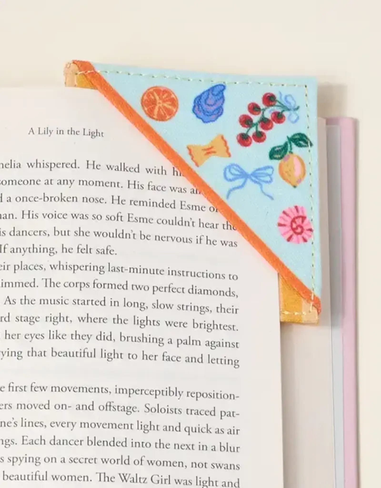 The Darling Effect Corner Keeper Fabric Bookmark-Italian  Summer