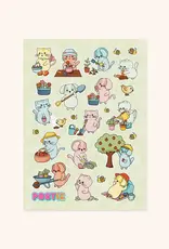 Moonbow Creative Glossy Sticker Sheet: Petal Patrol