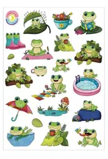 Moonbow Creative Glossy Sticker Sheet: Froggy Day Out