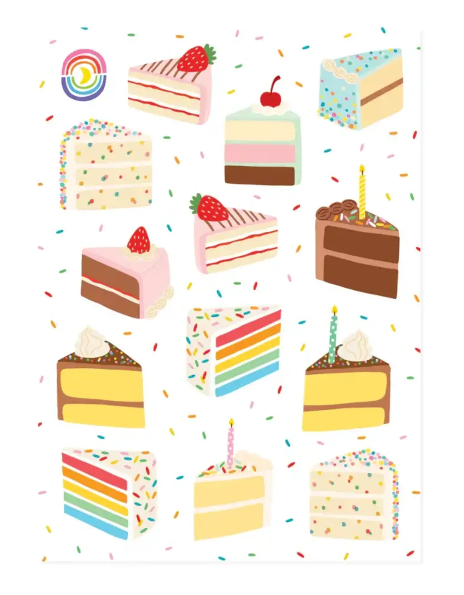 Moonbow Creative Glossy Sticker Sheet: Cake it Away