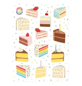 Moonbow Creative Glossy Sticker Sheet: Cake it Away