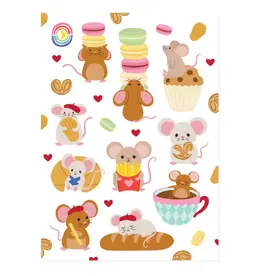 Moonbow Creative Glossy Sticker Sheet: Oui Whisk and Whiskers