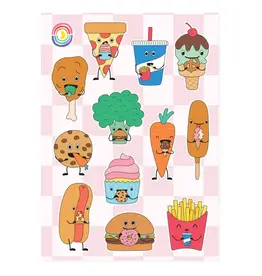 Moonbow Creative Glossy Sticker Sheet: Snack Attack
