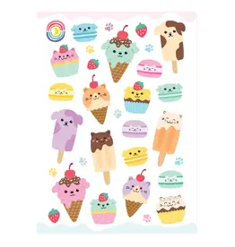 Moonbow Creative Glossy Sticker Sheet: Sweet Cat 'n' Dog Bites