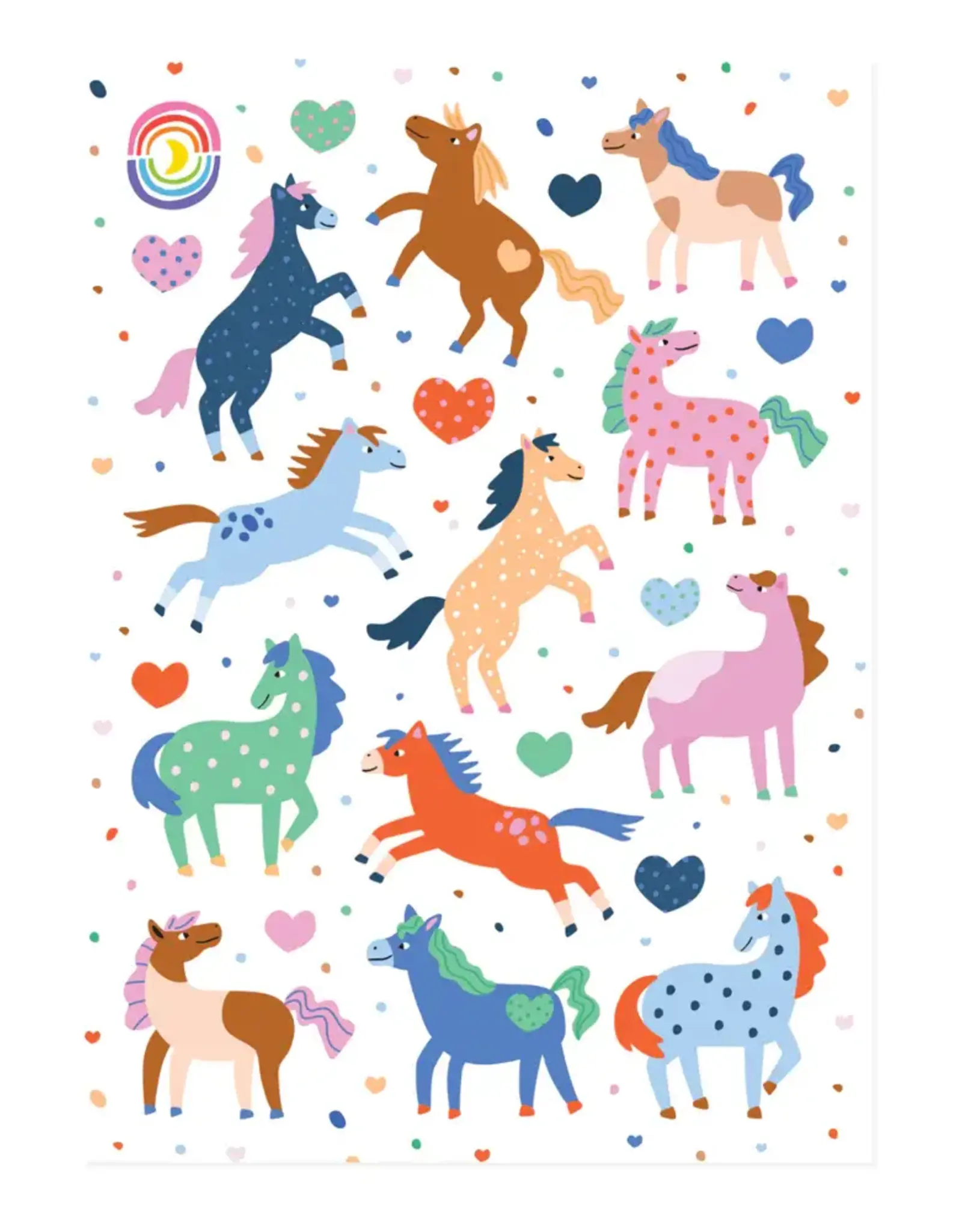 Moonbow Creative Glossy Sticker Sheet: Funky Foals