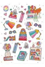 Moonbow Creative Glossy Sticker Sheet: Bookish Bliss