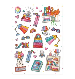 Moonbow Creative Glossy Sticker Sheet: Bookish Bliss