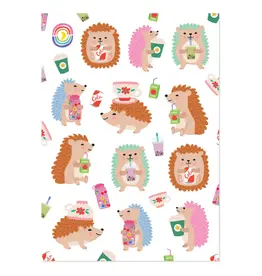 Moonbow Creative Glossy Sticker Sheet: Hydrating Hedgehogs