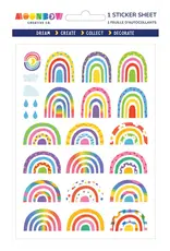Moonbow Creative Glossy Sticker Sheet: Happy Rainbows