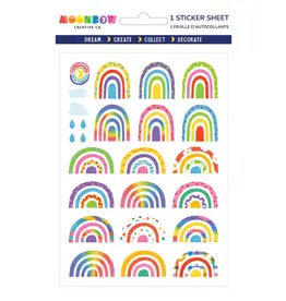 Moonbow Creative Glossy Sticker Sheet: Happy Rainbows