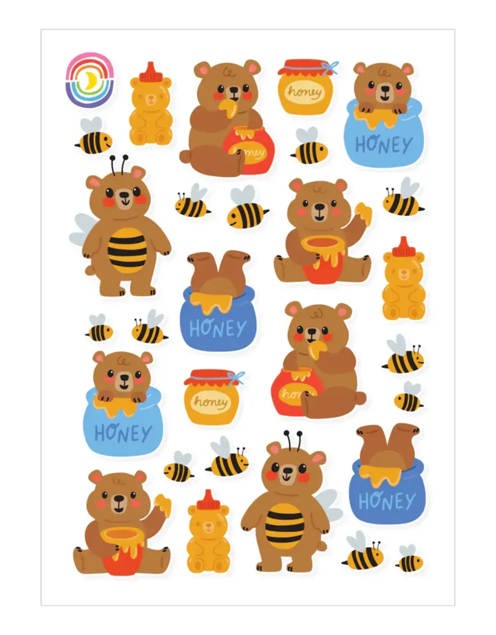 Moonbow Creative Glossy Sticker Sheet: Bear-y Cozy