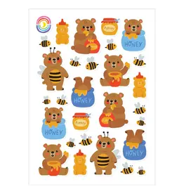 Moonbow Creative Glossy Sticker Sheet: Bear-y Cozy