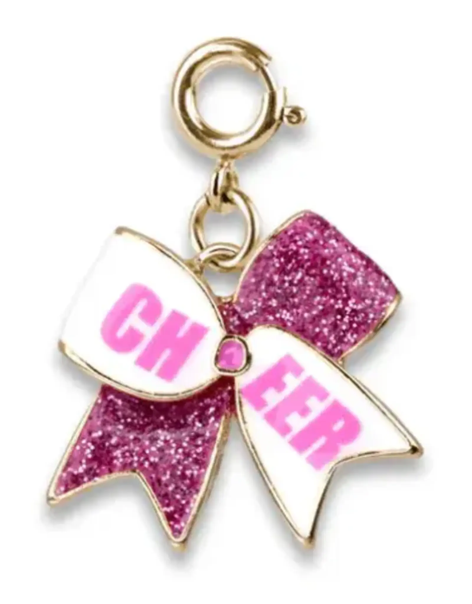 High IntenCity Charm It: Gold Glitter Cheer Bow Charm