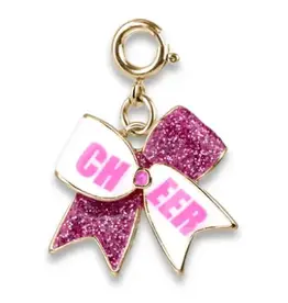 High IntenCity Charm It: Gold Glitter Cheer Bow Charm