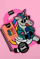 OMY UNICORN SUPER COLORING & STICKER  BOOK