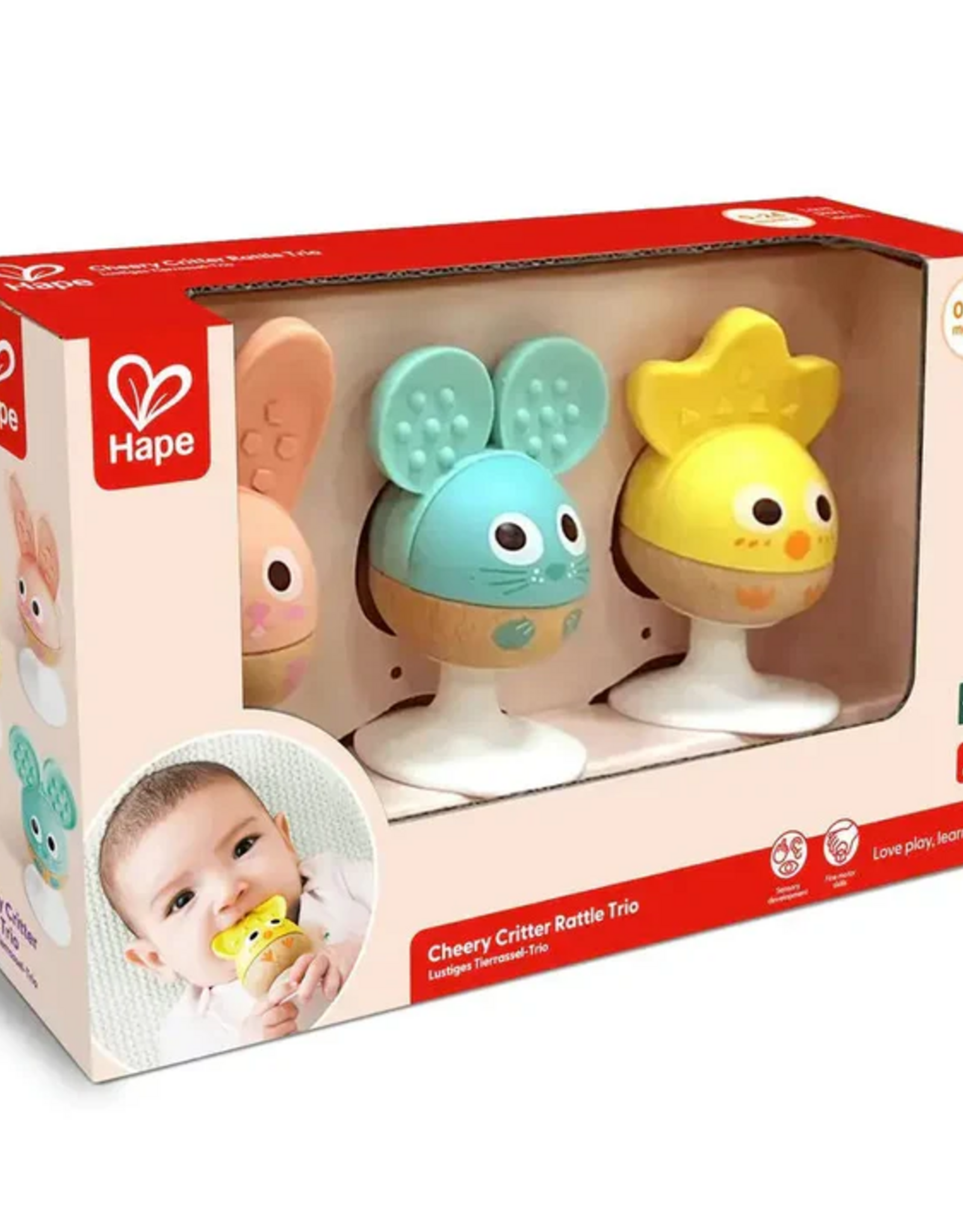 Hape Cheery Critter Rattle Trio