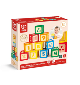 Hape Grip-n-Stack Silicone &  Wood Blocks